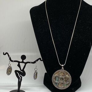 Stone‎ necklace set -HANDMADE